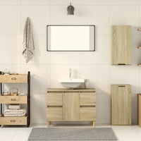 Thumbnail for Wand-Badschrank Sonoma-Eiche 32x20x67 cm