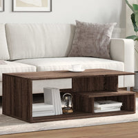 Thumbnail for Couchtisch Braun Eichen-Optik 102x55x35 cm Holzwerkstoff