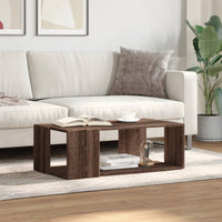 Thumbnail for Couchtisch Braun Eichen-Optik 89,5x48x30 cm Holzwerkstoff