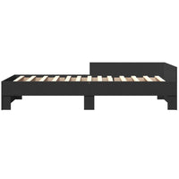 Thumbnail for Bettgestell Schwarz 90x200 cm Holzwerkstoff