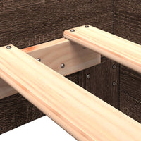 Thumbnail for Bettgestell ohne Matratze Braun Eiche 90x200 cm Holzwerkstoff