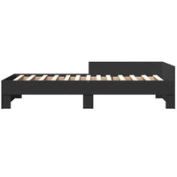 Thumbnail for Bettgestell Schwarz 75x190 cm Holzwerkstoff