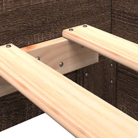 Thumbnail for Bettgestell ohne Matratze Braun Eiche 75x190 cm Holzwerkstoff
