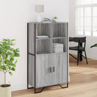 Thumbnail for Highboard Grau Sonoma 79,5x35,5x137,5 cm Holzwerkstoff