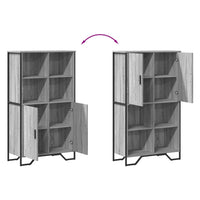 Thumbnail for Highboard Grau Sonoma 79,5x35,5x137,5 cm Holzwerkstoff