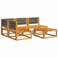 Thumbnail for 5-tlg. Garten-Sofagarnitur mit Kissen Massivholz Akazie