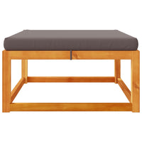 Thumbnail for Gartenhocker mit Kissen 65x65x29 cm Massivholz Akazie