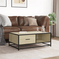 Thumbnail for Couchtisch Sonoma-Eiche 90x57x35 cm Holzwerkstoff und Metall