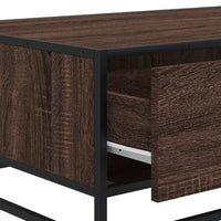 Thumbnail for Couchtisch Braun Eichen-Optik 90x57x35 cm Holzwerkstoff Metall