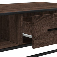 Thumbnail for Couchtisch Braun Eichen-Optik 100x57x35 cm Holzwerkstoff Metall