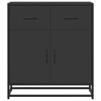Thumbnail for Sideboard Schwarz 68x35x76 cm Holzwerkstoff und Metall