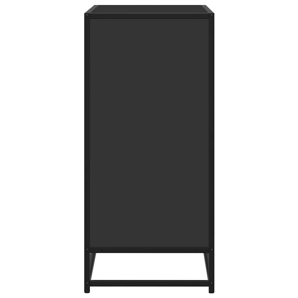 Sideboard Schwarz 68x35x76 cm Holzwerkstoff und Metall
