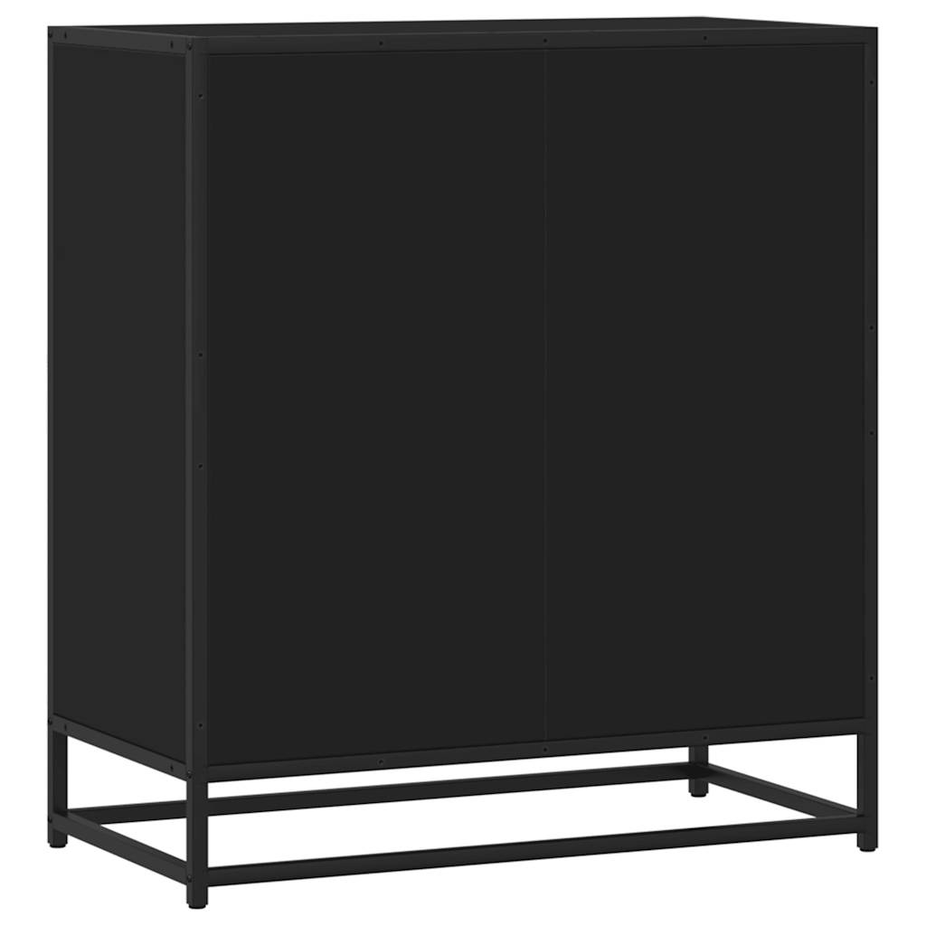Sideboard Schwarz 68x35x76 cm Holzwerkstoff und Metall