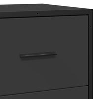 Thumbnail for Sideboard Schwarz 68x35x76 cm Holzwerkstoff und Metall