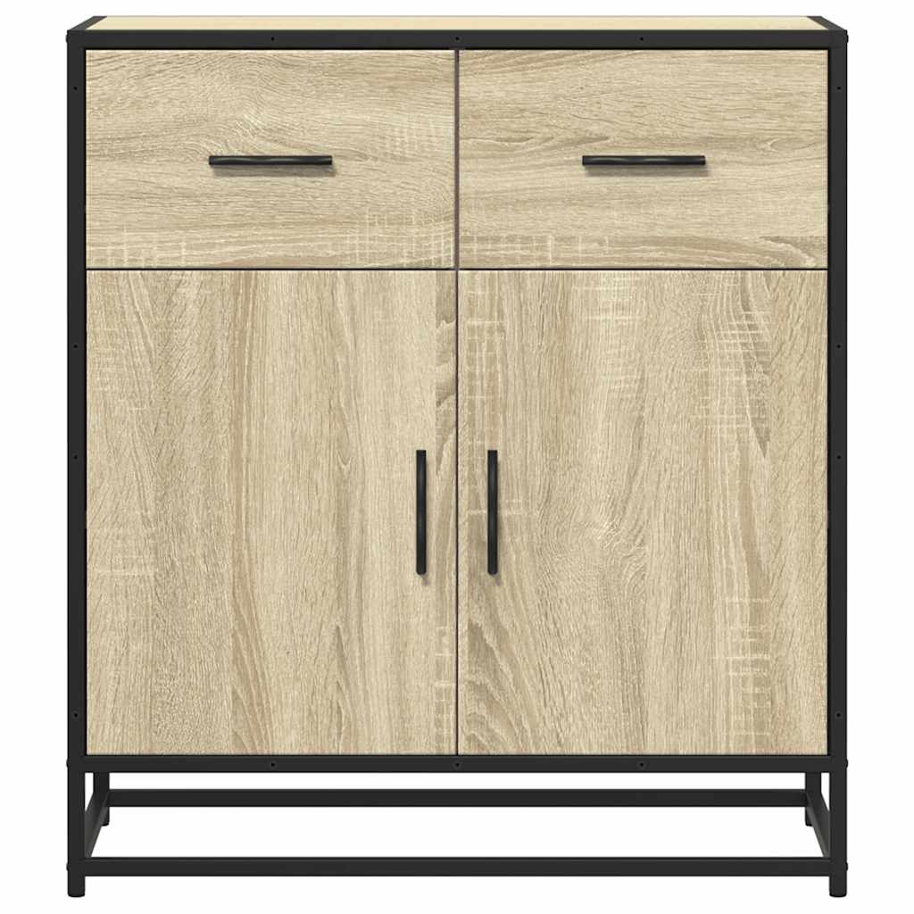 Sideboard Sonoma-Eiche 68x35x76 cm Holzwerkstoff und Metall