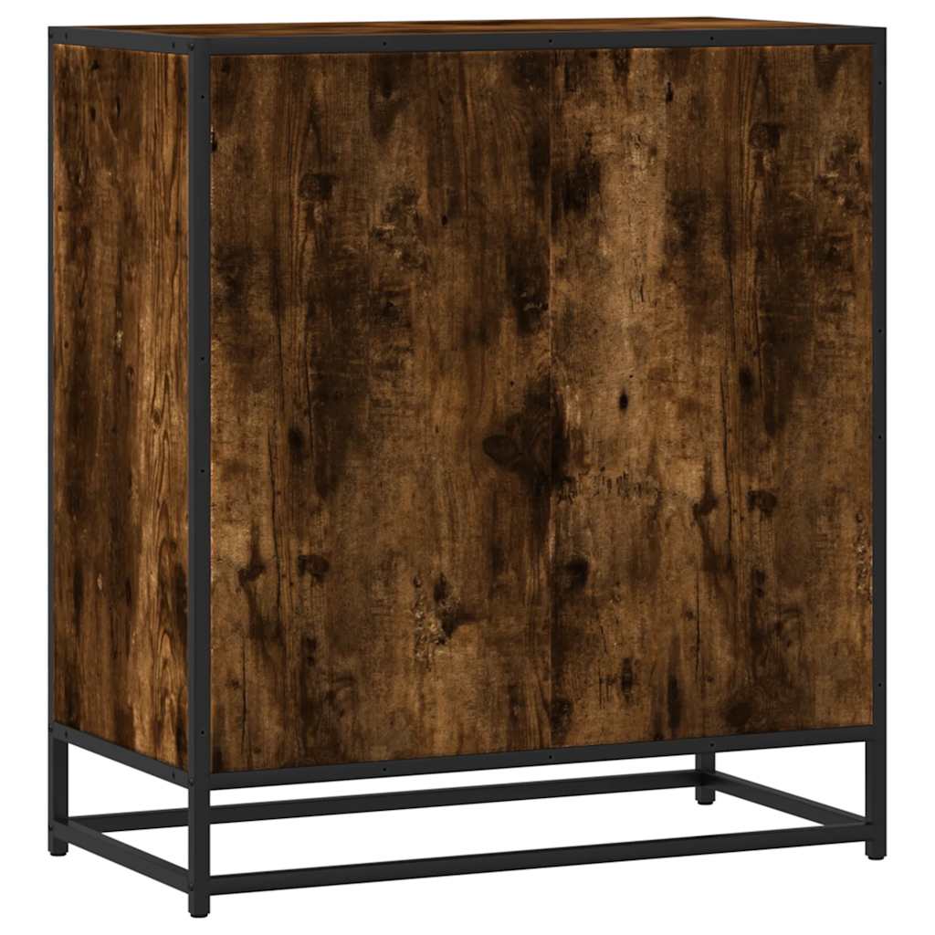Sideboard Räuchereiche 68x35x76 cm Holzwerkstoff und Metall
