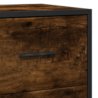Thumbnail for Sideboard Räuchereiche 68x35x76 cm Holzwerkstoff und Metall