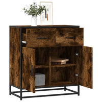 Thumbnail for Sideboard Räuchereiche 68x35x76 cm Holzwerkstoff und Metall