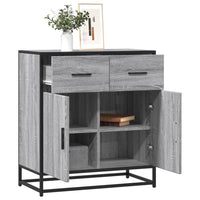 Thumbnail for Sideboard Grau Sonoma 68x35x76 cm Holzwerkstoff und Metall