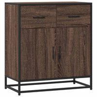 Thumbnail for Sideboard Braun Eichen-Optik 68x35x76 cm Holzwerkstoff & Metall