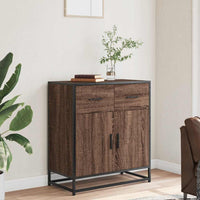 Thumbnail for Sideboard Braun Eichen-Optik 68x35x76 cm Holzwerkstoff & Metall
