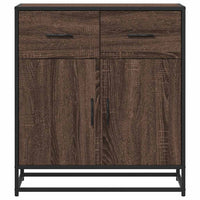 Thumbnail for Sideboard Braun Eichen-Optik 68x35x76 cm Holzwerkstoff & Metall