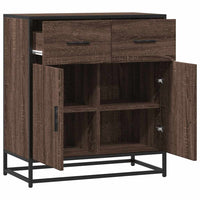 Thumbnail for Sideboard Braun Eichen-Optik 68x35x76 cm Holzwerkstoff & Metall