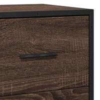 Thumbnail for Sideboard Braun Eichen-Optik 68x35x76 cm Holzwerkstoff & Metall