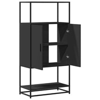 Thumbnail for Highboard Schwarz 68x35x139 cm Holzwerkstoff und Metall