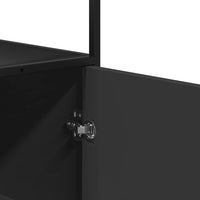 Thumbnail for Highboard Schwarz 68x35x139 cm Holzwerkstoff und Metall