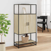 Thumbnail for Highboard Sonoma-Eiche 68x35x139 cm Holzwerkstoff und Metall