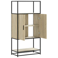 Thumbnail for Highboard Sonoma-Eiche 68x35x139 cm Holzwerkstoff und Metall