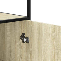 Thumbnail for Highboard Sonoma-Eiche 68x35x139 cm Holzwerkstoff und Metall
