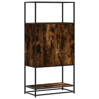 Thumbnail for Highboard Räuchereiche 68x35x139 cm Holzwerkstoff und Metall