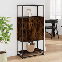 Thumbnail for Highboard Räuchereiche 68x35x139 cm Holzwerkstoff und Metall