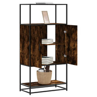 Thumbnail for Highboard Räuchereiche 68x35x139 cm Holzwerkstoff und Metall