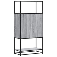 Thumbnail for Highboard Grau Sonoma 68x35x139 cm Holzwerkstoff und Metall