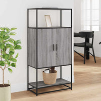 Thumbnail for Highboard Grau Sonoma 68x35x139 cm Holzwerkstoff und Metall