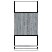 Thumbnail for Highboard Grau Sonoma 68x35x139 cm Holzwerkstoff und Metall