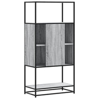 Thumbnail for Highboard Grau Sonoma 68x35x139 cm Holzwerkstoff und Metall