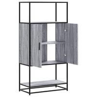Thumbnail for Highboard Grau Sonoma 68x35x139 cm Holzwerkstoff und Metall