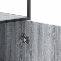 Thumbnail for Highboard Grau Sonoma 68x35x139 cm Holzwerkstoff und Metall
