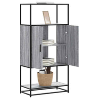 Thumbnail for Highboard Grau Sonoma 68x35x139 cm Holzwerkstoff und Metall