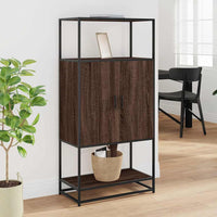 Thumbnail for Highboard Braun Eichen-Optik 68x35x139 cm Holzwerkstoff Metall