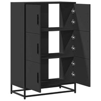 Thumbnail for Highboard Schwarz 68x35x106,5 cm Holzwerkstoff und Metall