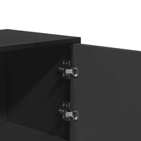 Thumbnail for Highboard Schwarz 68x35x106,5 cm Holzwerkstoff und Metall