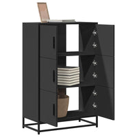Thumbnail for Highboard Schwarz 68x35x106,5 cm Holzwerkstoff und Metall