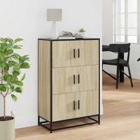 Thumbnail for Highboard Sonoma-Eiche 68x35x106,5 cm Holzwerkstoff Metall