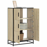 Thumbnail for Highboard Sonoma-Eiche 68x35x106,5 cm Holzwerkstoff Metall