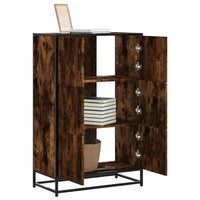 Thumbnail for Highboard Räuchereiche 68x35x106,5 cm Holzwerkstoff Metall
